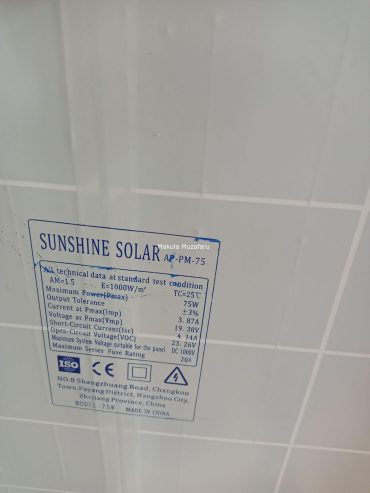 Sunshine solar panel 75w