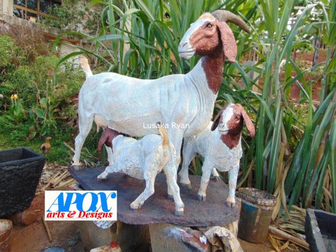 Sculpture of board goat