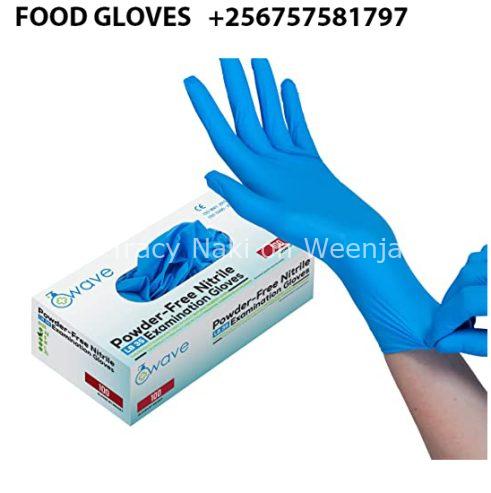 Black and blue food service gloves in Kampala Uganda