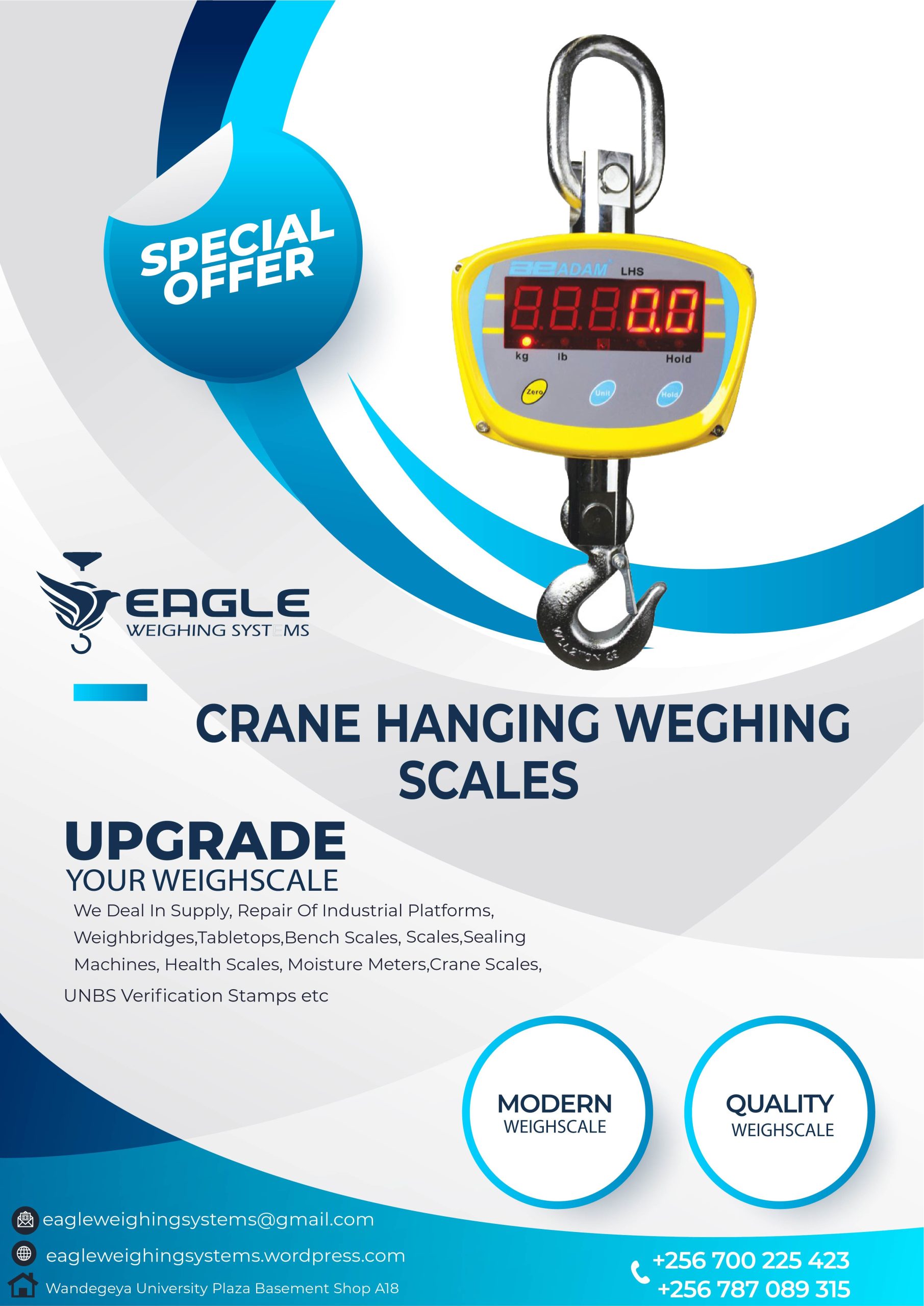 Best Crane scales price in Uganda +256 787089315