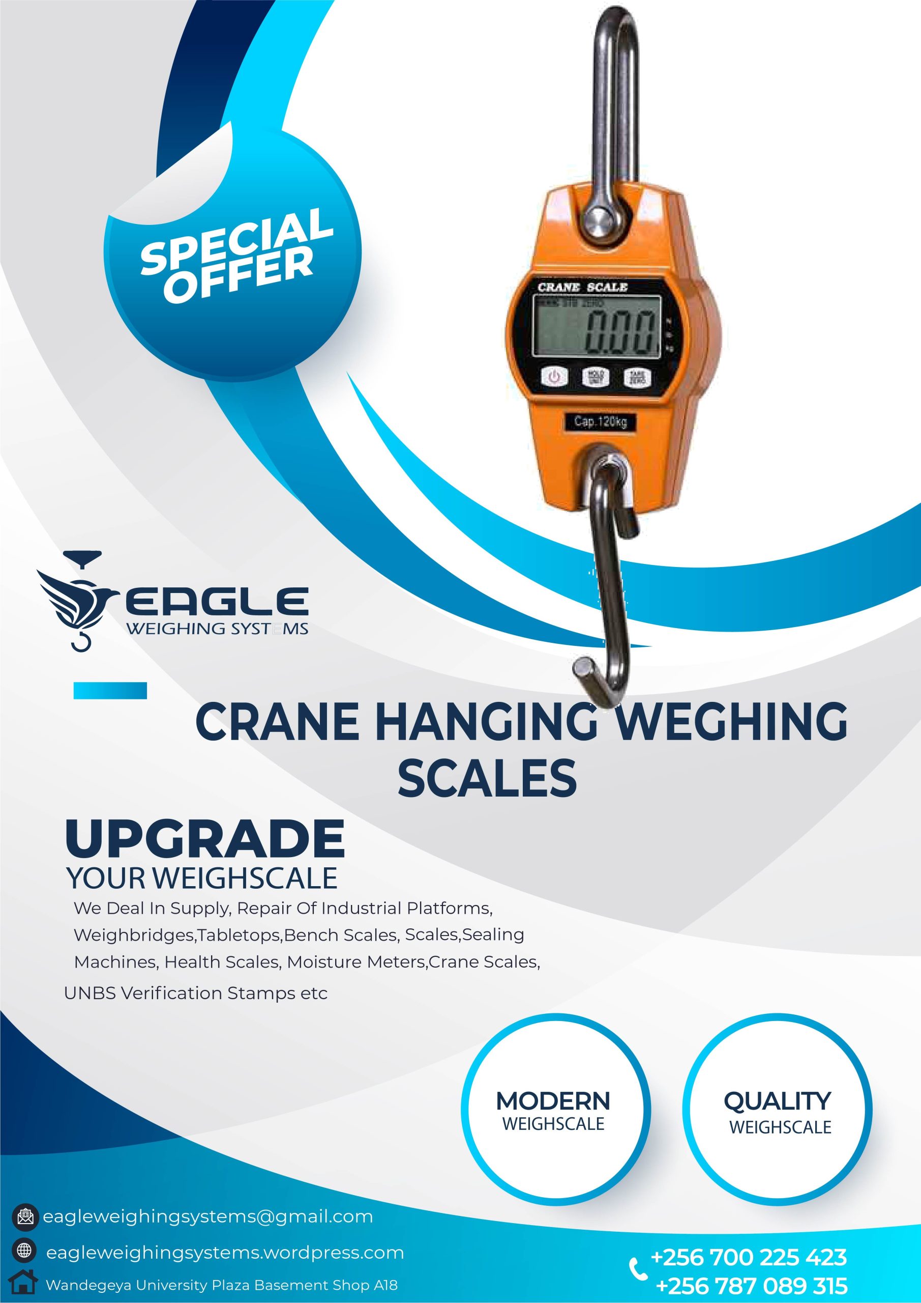 Buy Crane Hanging scales in Uganda +256 787089315