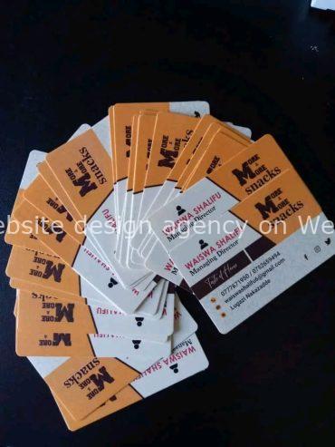 Business card design in Kampala, Uganda +256 781233665